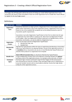 Registrations 3 - Creating a Match Official Registration Form