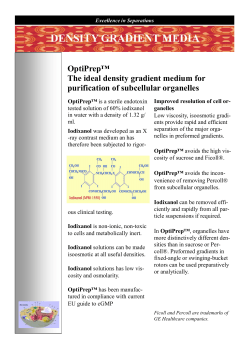 Purification of subcellular organelles - AXIS