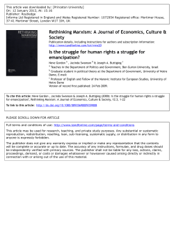 Is the struggle for human rights a struggle for emancipation?