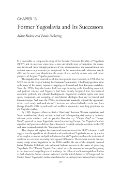 Former Yugoslavia and Its Successors