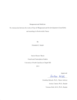 Maupassant and Medicine: Th intersection between the works of