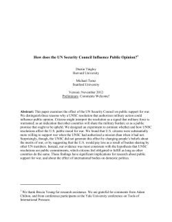 How does the UN Security Council Influence Public Opinion?