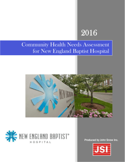 Community Health Needs Assessment for New England Baptist