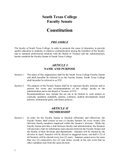 Senate Constitution - Academic Affairs
