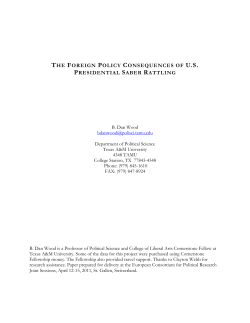 the foreign policy consequences of us presidential saber rattling