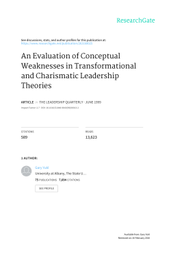 An Evaluation of Conceptual Weaknesses in Transformational and