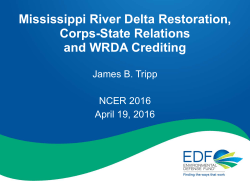 Mississippi River Delta Restoration, Corps
