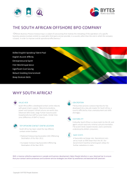 the south african offshore bpo company why south africa?