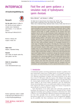 Fluid flow and sperm guidance - Journal of The Royal Society Interface