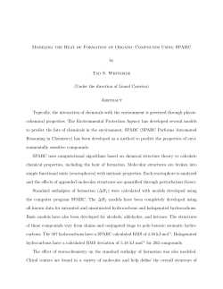 Modeling the Heat of Formation of Organic Compounds Using