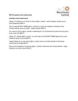 MC10 example social media posts Example social media posts