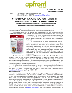 News Release - Specialty Food Association