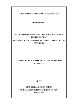 the north queensland law association delivered by justice
