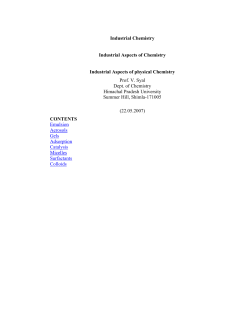 Industrial aspects of physical chemistry