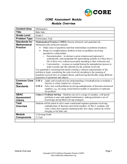 Bake Sale - CCSS Math Activities