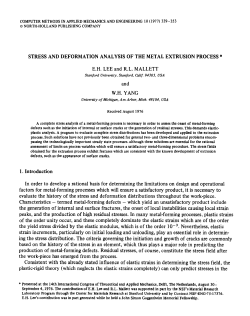 STRESS AND DEFORMATION ANALYSIS OF THE METAL