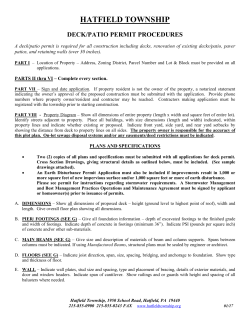 Deck/Patio Permit Application
