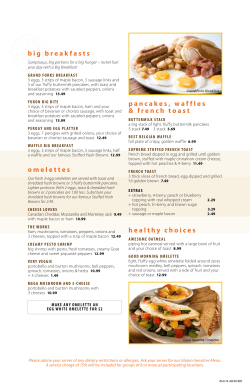 Ricky`s Breakfast / Lunch Menu
