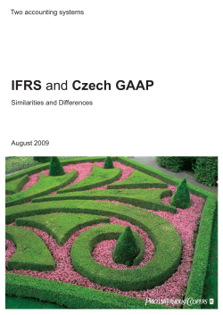 IFRS and Czech GAAP
