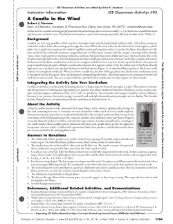 A Candle in the Wind - Middle School Chemistry
