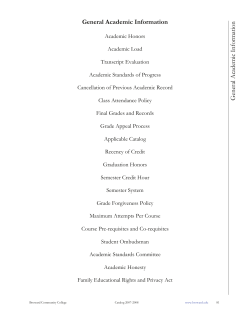 General Academic Information