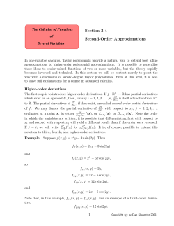 Section 3.4 Second-Order Approximations