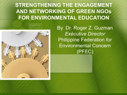 Strengthening the Engagement and Networking of Green NGOs for