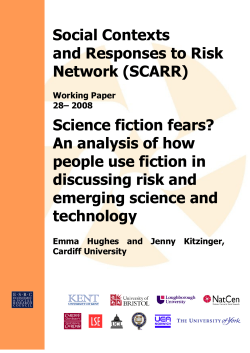 Hughes, E, Kitzinger, J:Science fiction fears?