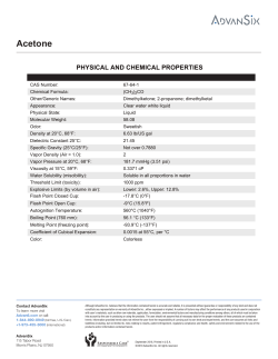 Honeywell Chemical Intermediates Acetone technical