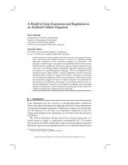 A Model of Gene Expression and Regulation in