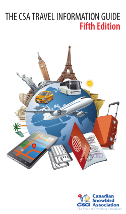 THE CSA TRAVEL INFORMATION GUIDE Fifth Edition