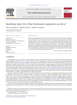 Quantifying leader lives: What historiometric