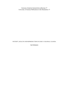 Jan Kuhanen - UEF Electronic Publications