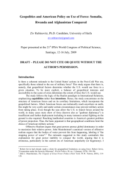 American policy - IPSA RC 41