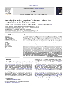 Seasonal melting and the formation of sedimentary rocks on Mars