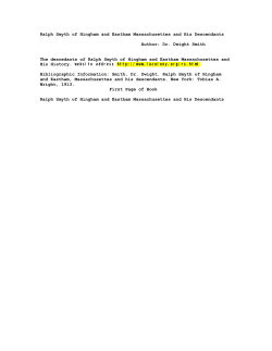 Ralph Smyth - Los Angeles Colony of Mayflower Descendants