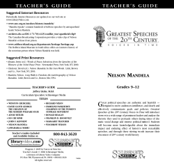 T E ACHER`S GUIDE T E ACHER`S GUIDE NELSON MANDELA