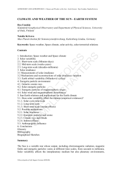Climate and Weather of the Sun - Earth System