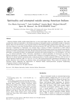 Spirituality and attempted suicide among American
