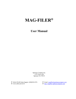 to the MAG-FILER User Manual
