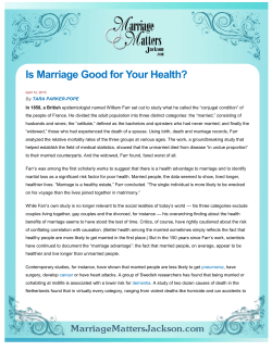 Is Marriage Good for Your Health?