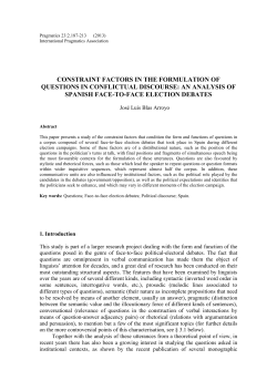 Factores distribucionales en la formulaci&oacute;n de preguntas en un
