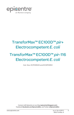 Protocol for TransforMax™ EC100D™ pir+/pir-116