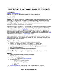 producing a national park experience