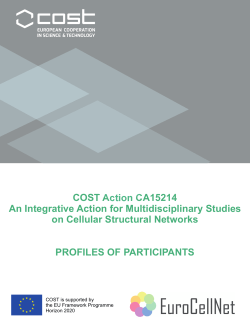 COST Action CA15214 An Integrative Action for