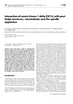 Interaction of casein kinase 1 delta (CK1d) with post