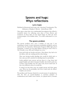 Spoons and hugs: Whys reflections