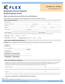 Employee Direct Deposit Authorization Form