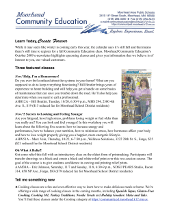 CE e-newsletter 10.9.09 - Moorhead Area Public Schools