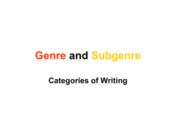 Genre and Subgenre